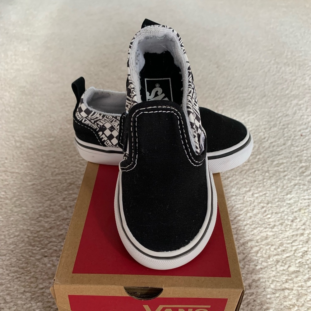 Vans Off the Wall Toddler size 7.5 -Black/Asphalt